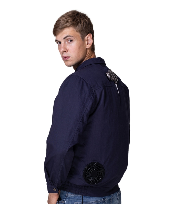 Polyester / Cotton Shell Material Direct Outdoor Work Cooling Fan Cooled Vest Jacket